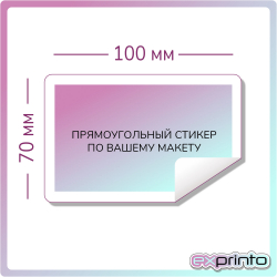 Напечатать самоклеющиеся стикеры в Челябинске | Стикер прямоугольный 70х100 мм.
